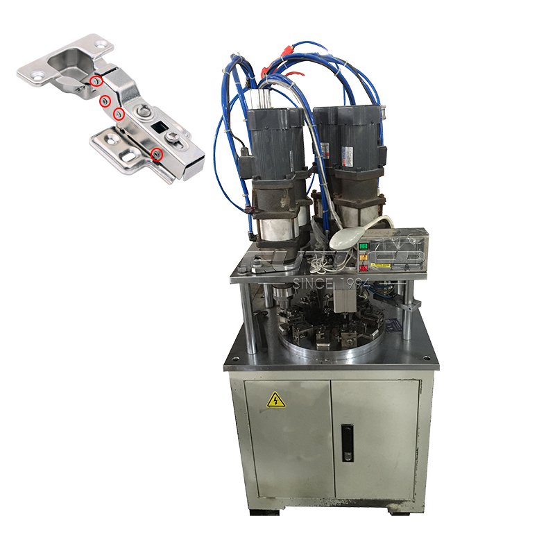 Cabinet hinge riveting machine