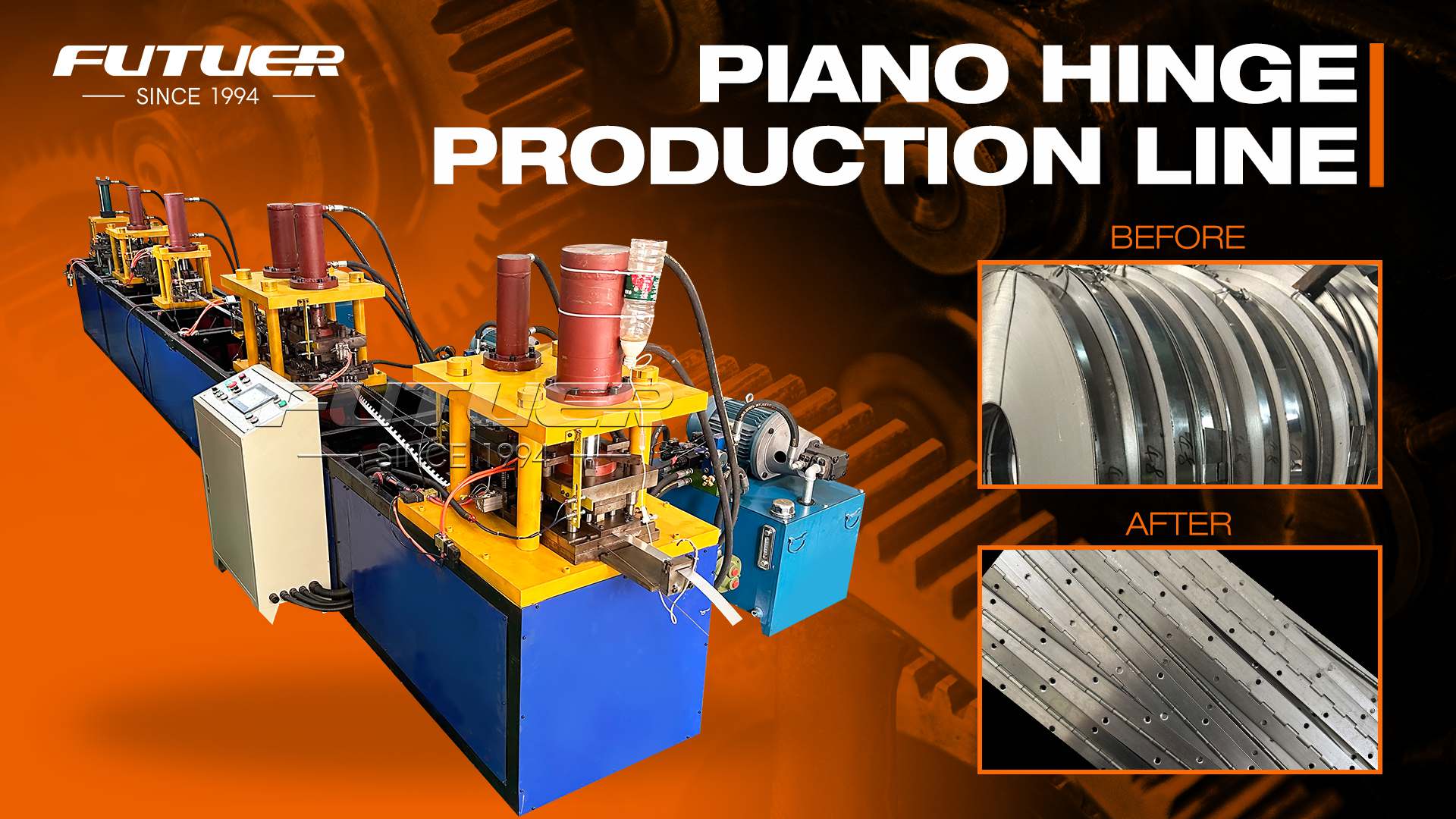 Piano hinge production line