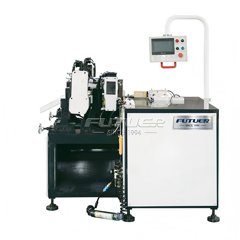 Double-sided chamfering and tapping machine for the top of the center column angle bracket