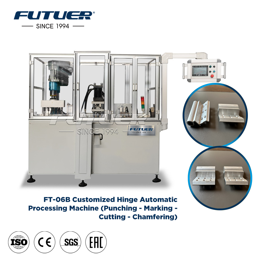FT-06B Customized Hinge Automatic Processing Machine (Drilling - Marking - Cutting - Chamfering)