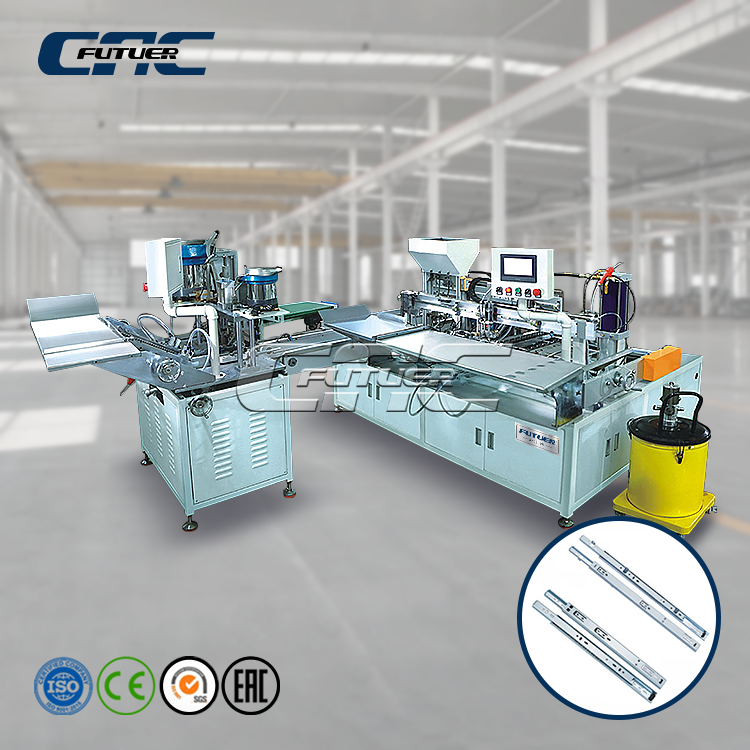 Two fold ball bearing slide automatic assembly machine