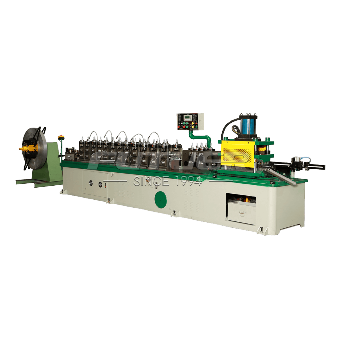 Drawer slide roll forming machine